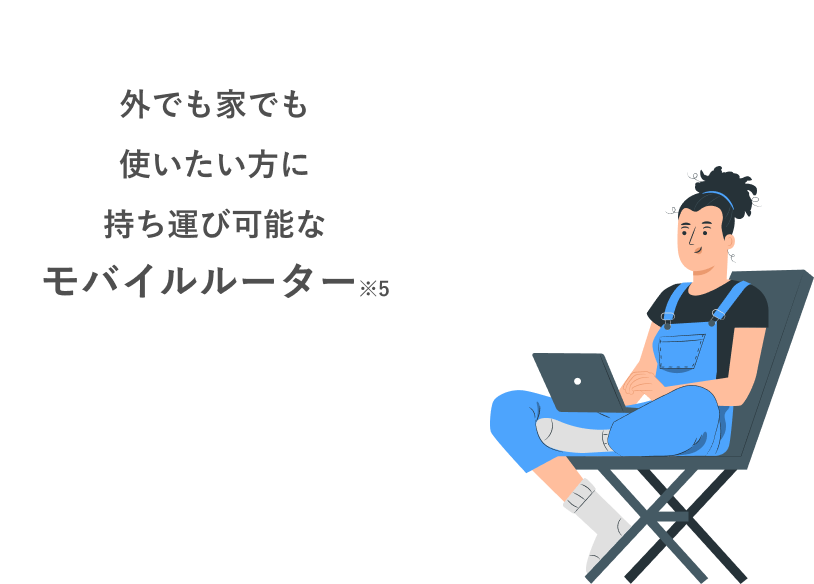 外でも家でも使いたい方に持ち運び可能なモバイルルーター